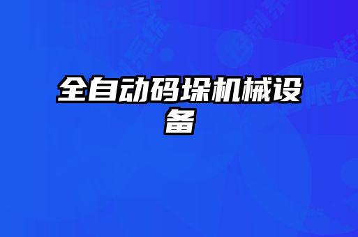 全自動碼垛機(jī)械設(shè)備