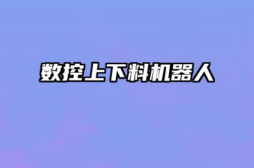 數(shù)控上下料機器人