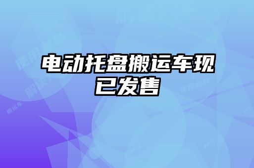 電動托盤搬運車現(xiàn)已發(fā)售