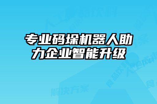 專業(yè)碼垛機(jī)器人助力企業(yè)智能升級(jí)