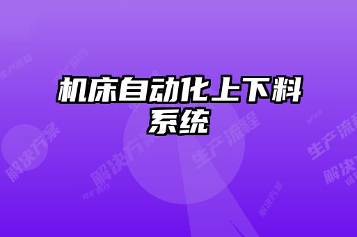 機床自動化上下料系統(tǒng)