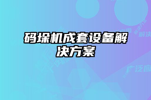 碼垛機成套設備解決方案