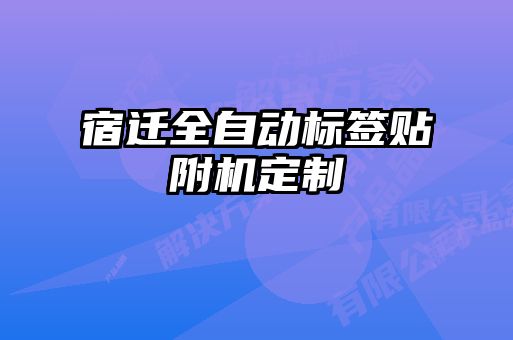 宿遷全自動標簽貼附機定制