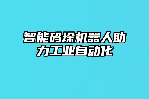 智能碼垛機(jī)器人助力工業(yè)自動化