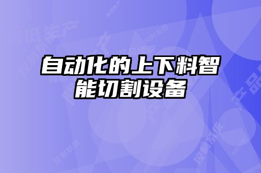 自動化的上下料智能切割設(shè)備