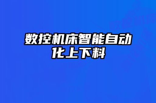 數(shù)控機床智能自動化上下料