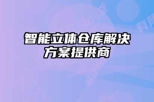 智能立體倉庫解決方案提供商