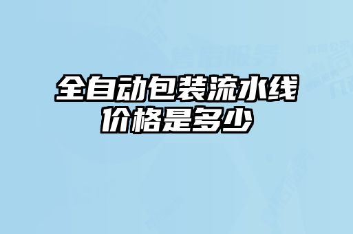 全自動包裝流水線價格是多少