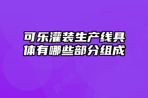 可樂灌裝生產(chǎn)線具體有哪些部分組成