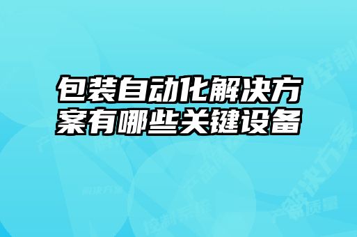 包裝自動化解決方案有哪些關(guān)鍵設(shè)備