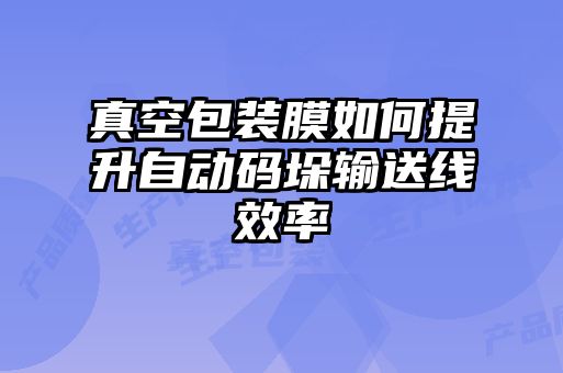 真空包裝膜如何提升自動碼垛輸送線效率