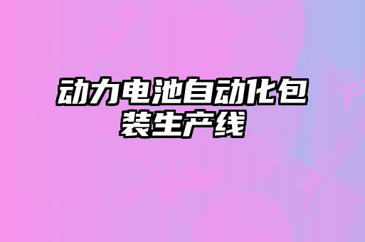 動力電池自動化包裝生產(chǎn)線