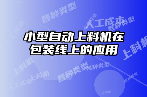 小型自動上料機在包裝線上的應用