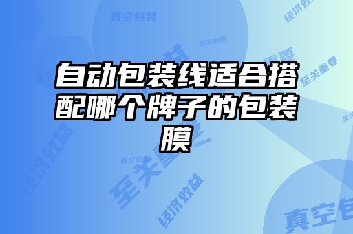 自動包裝線適合搭配哪個牌子的包裝膜