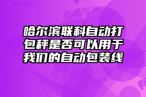 哈爾濱聯(lián)科自動打包秤是否可以用于我們的自動包裝線