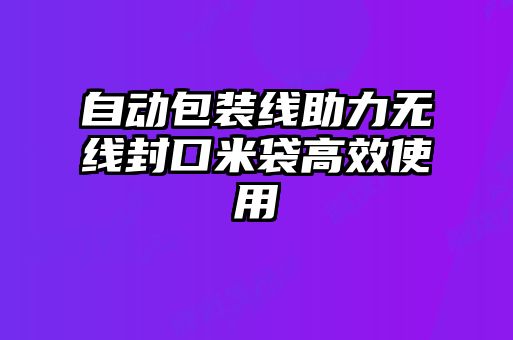 自動包裝線助力無線封口米袋高效使用