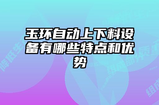 玉環(huán)自動上下料設(shè)備有哪些特點(diǎn)和優(yōu)勢