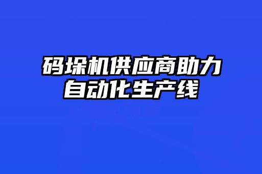 碼垛機(jī)供應(yīng)商助力自動(dòng)化生產(chǎn)線