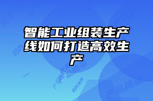 智能工業(yè)組裝生產線如何打造高效生產