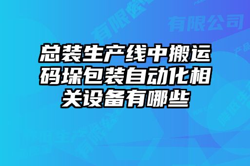 總裝生產(chǎn)線中搬運(yùn)碼垛包裝自動化相關(guān)設(shè)備有哪些