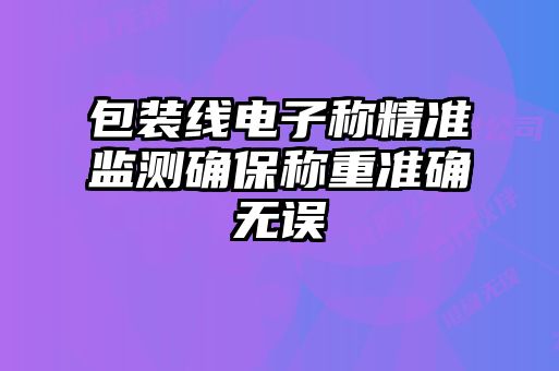 包裝線電子稱精準(zhǔn)監(jiān)測(cè)確保稱重準(zhǔn)確無(wú)誤