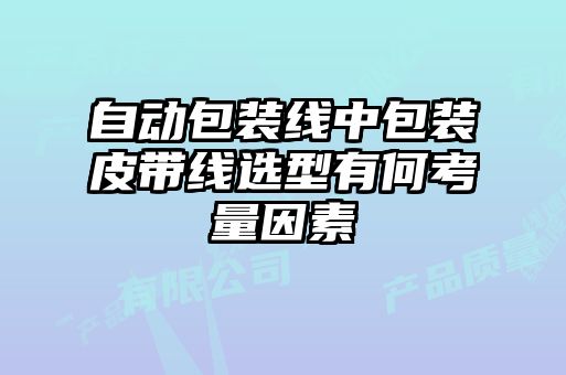 自動(dòng)包裝線中包裝皮帶線選型有何考量因素