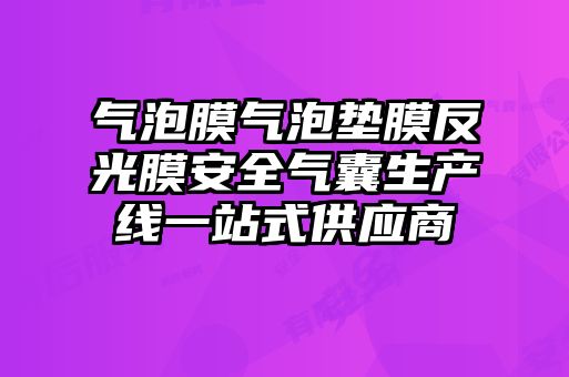 氣泡膜氣泡墊膜反光膜安全氣囊生產(chǎn)線一站式供應(yīng)商